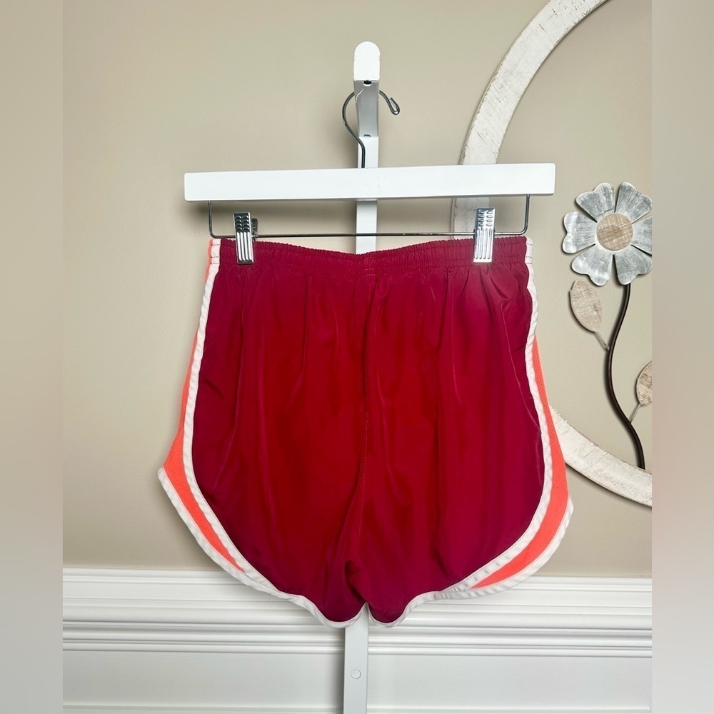Nike Dri-Fit Tempo Running Shorts in Maroon/Orange Size Small - Picture 4 of 11